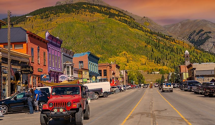 The main street of Silverton, Colorado.