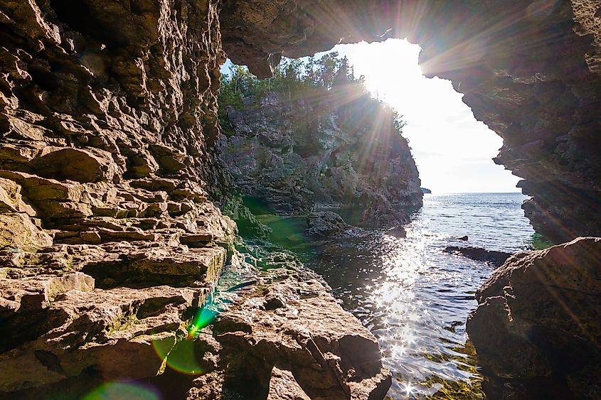 View from inside the grotto