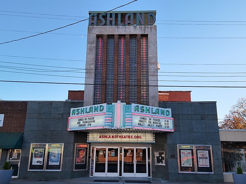 The Ashland Theatre is a historic landmark.