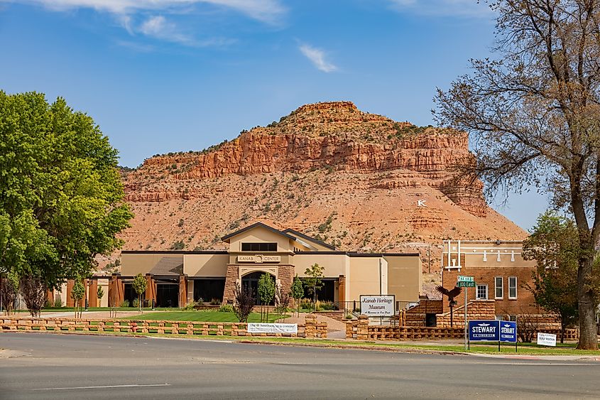  Exterior view of The Kanab Heritage Museum in Kanab, Utah.