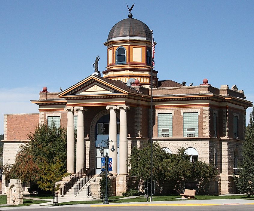 Weston County Courthouse in Newcastle, Wyoming.