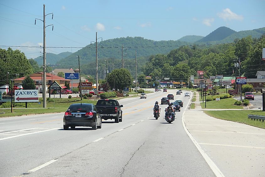 U.S. Route 23 in Clayton, Georgia.