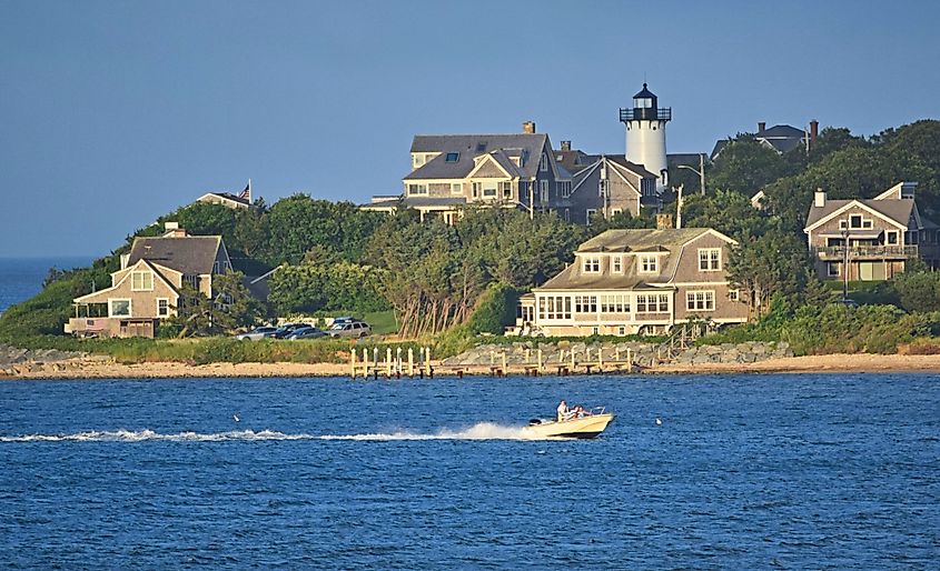 A lighthouse in Oak Bluffs, Massachusetts