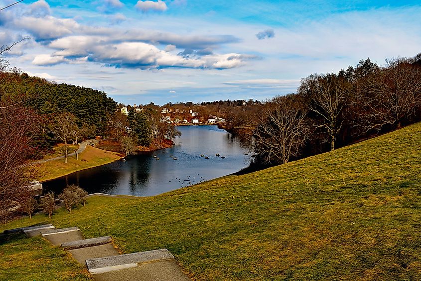 Wachusett Reservoir Dam in Clinton, Massachusetts