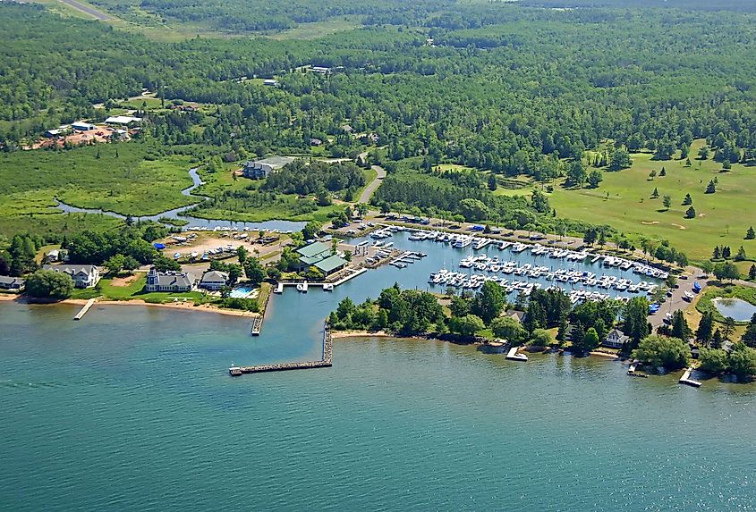 Marina in La Pointe, Wisconsin