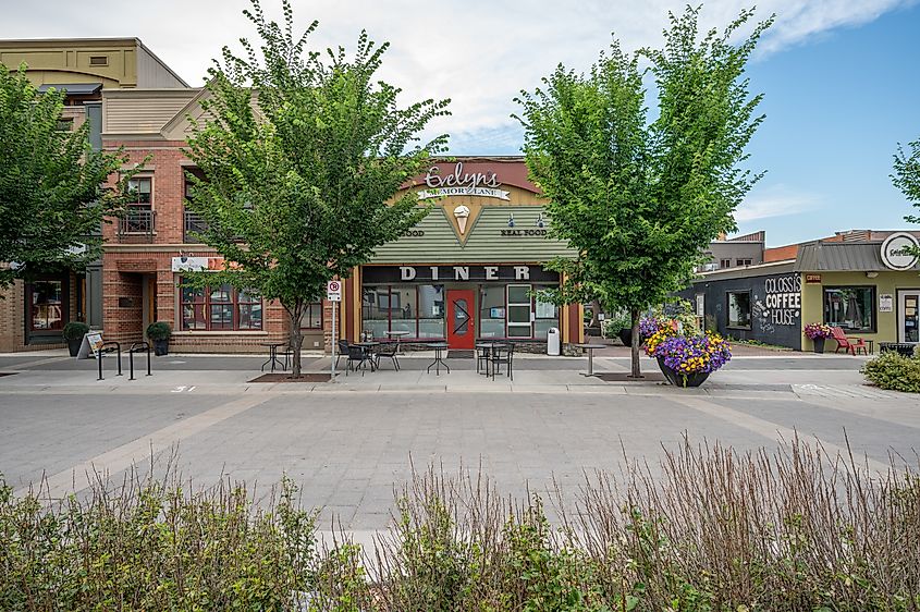 Businesses in High River, Alberta.