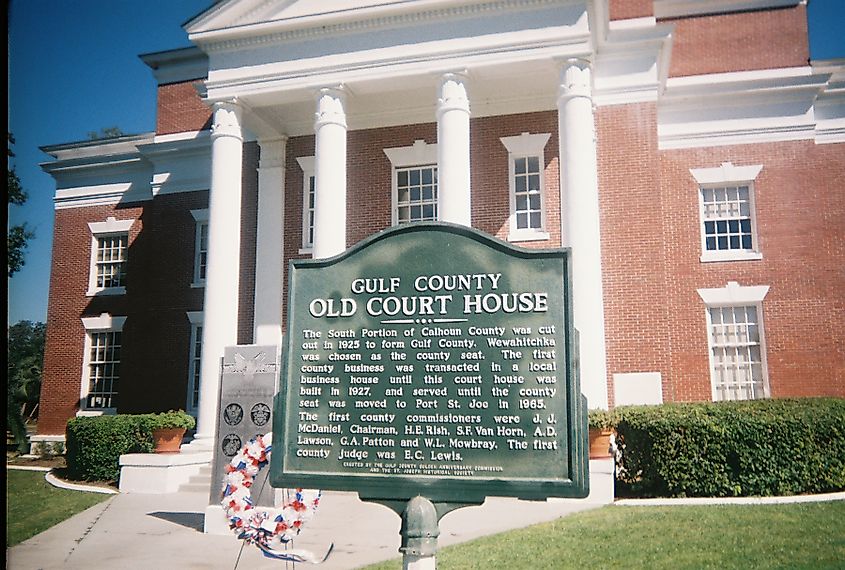 Old Gulf County Courthouse in Wewahitchka, Florida