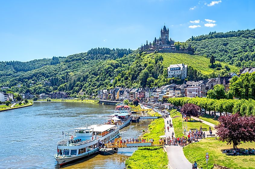 Aerial view of Cochem in Germany.