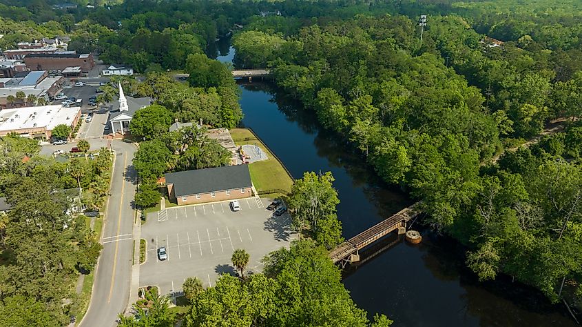 Aerial view of Conway.