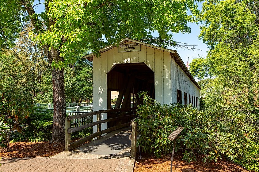 Centennial Covered Bridge, Cottage Grove, Oregon.