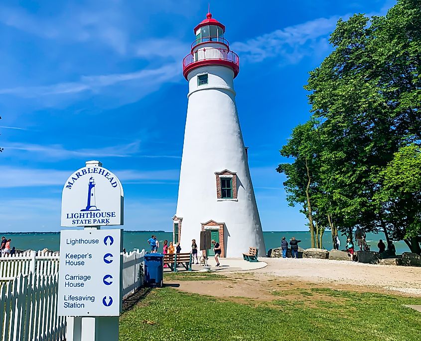 The Marblehead Lighthouse in Marblehead Ohio