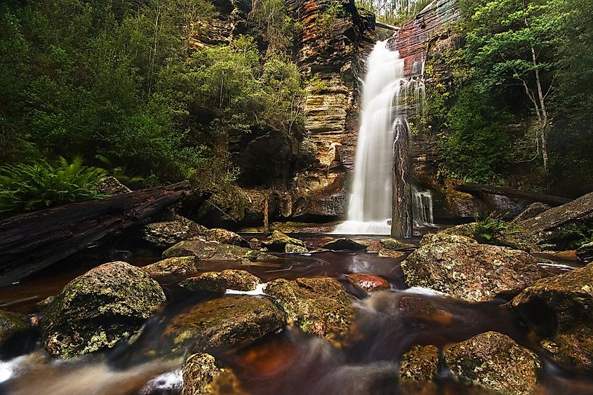 Snug Falls in Snug, Tasmania