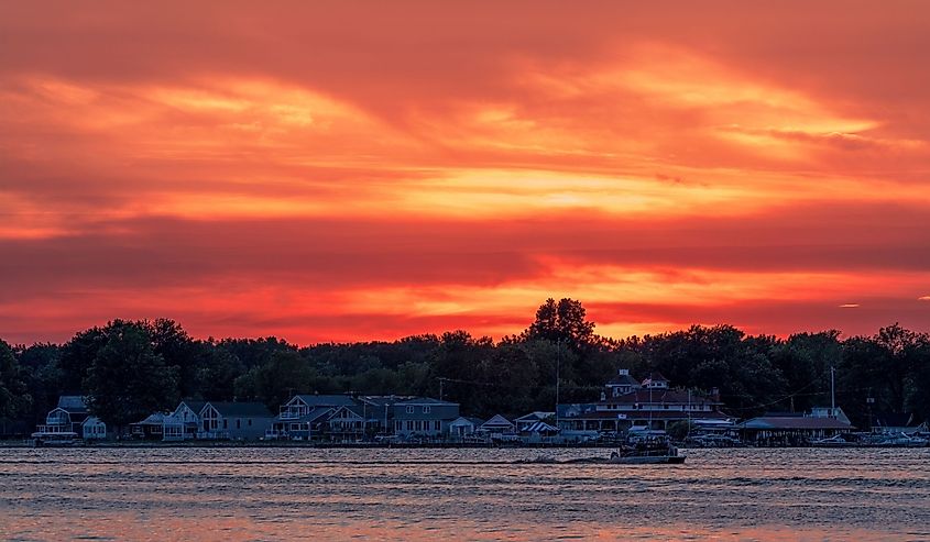 Sunset at Buckeye Lake.