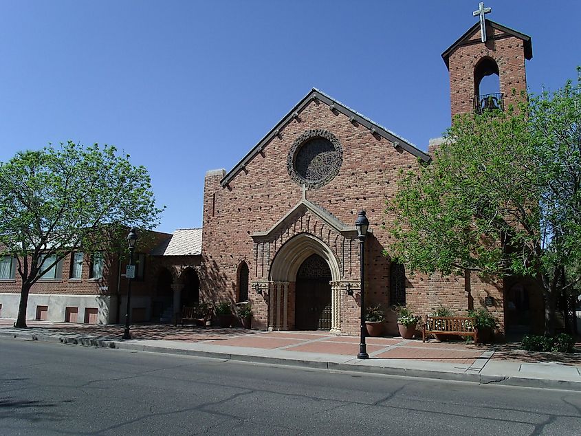 Historic (NRHP) First Methodist Episcopal Church of Glendale Sanctuary, built in 1926 in Glendale, Arizona.
