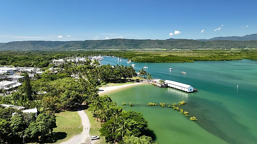 Aerial view of Port Douglas, Queensland.