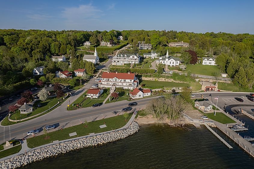 Village of Ephraim, Wisconsin located in Door County on the bay of Green Bay.