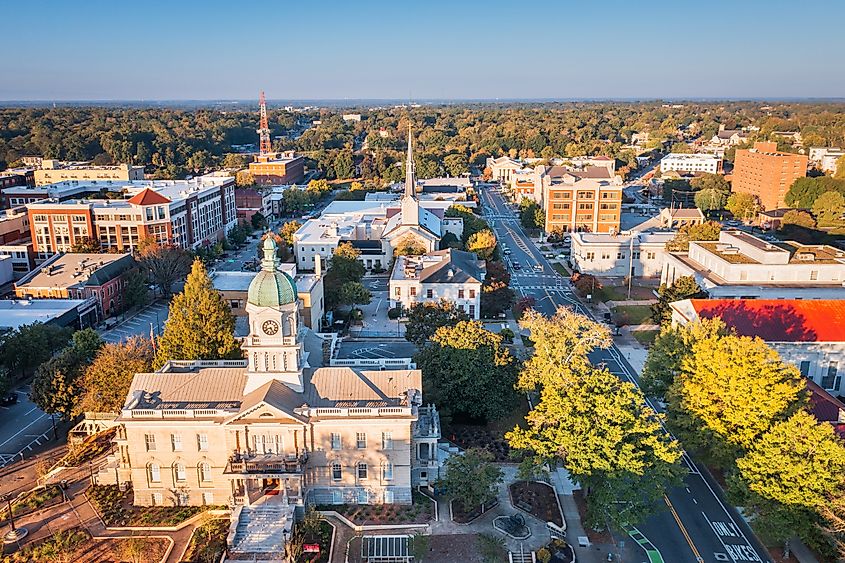 Athens, Georgia, USA at dawn.