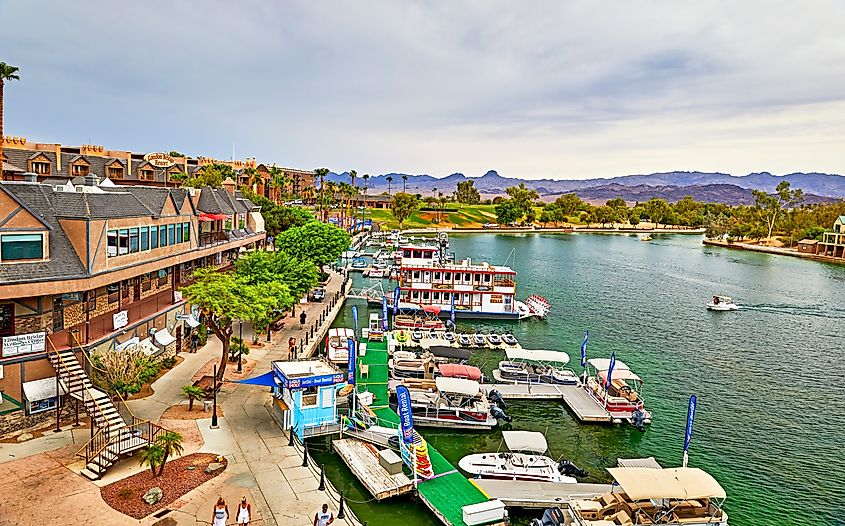 The beautiful lakefront of Lake Havasu City, Arizona.