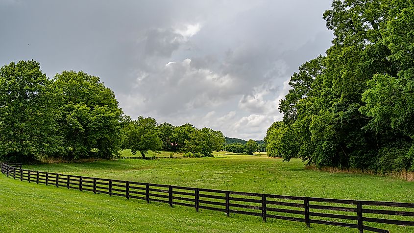 Farm at Leipers Fork in Tennessee. Editorial credit: 4kclips / Shutterstock.com