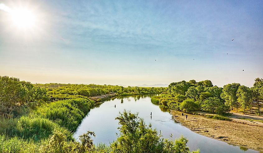 Colorado River stream in Yuma. Image credit Enrique Alcala via Shutterstock.