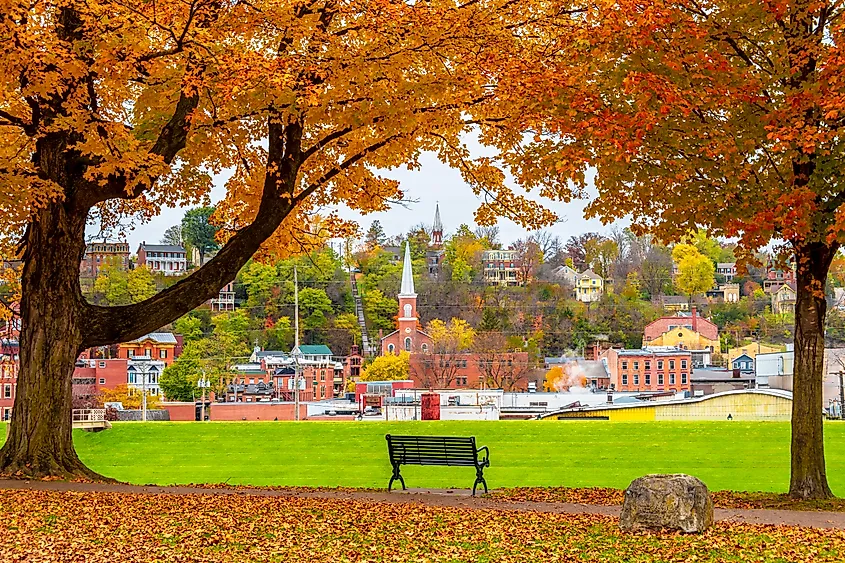 Fall colors in Galena, Illinois.