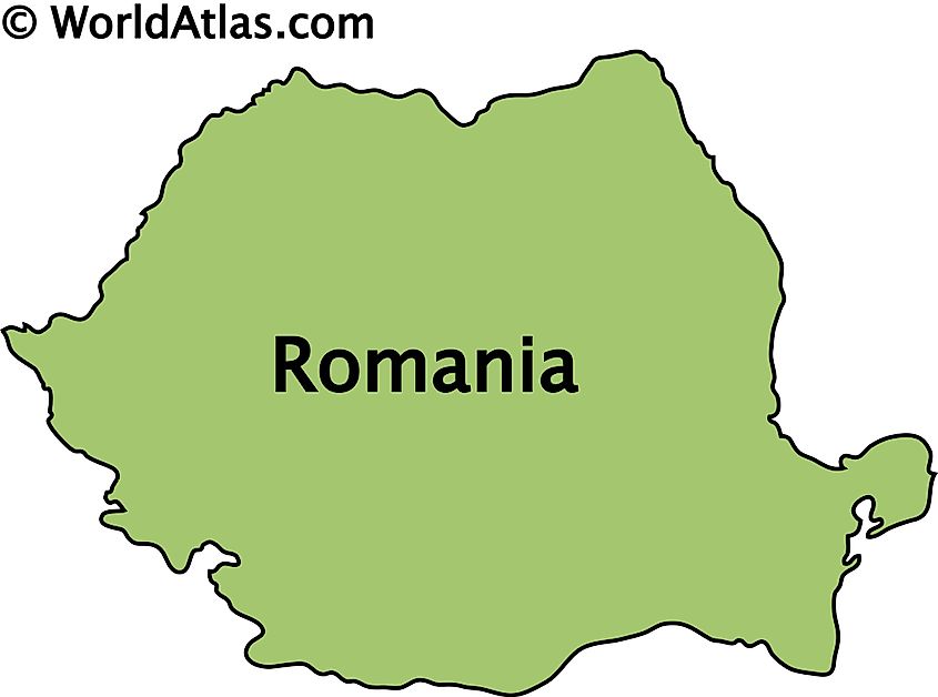 Romania In World Outline Map Romania Maps & Facts - World Atlas