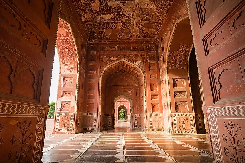 Interior view of the Taj Mahal