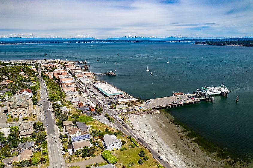 Aerial view of Port Townsend, Washington.