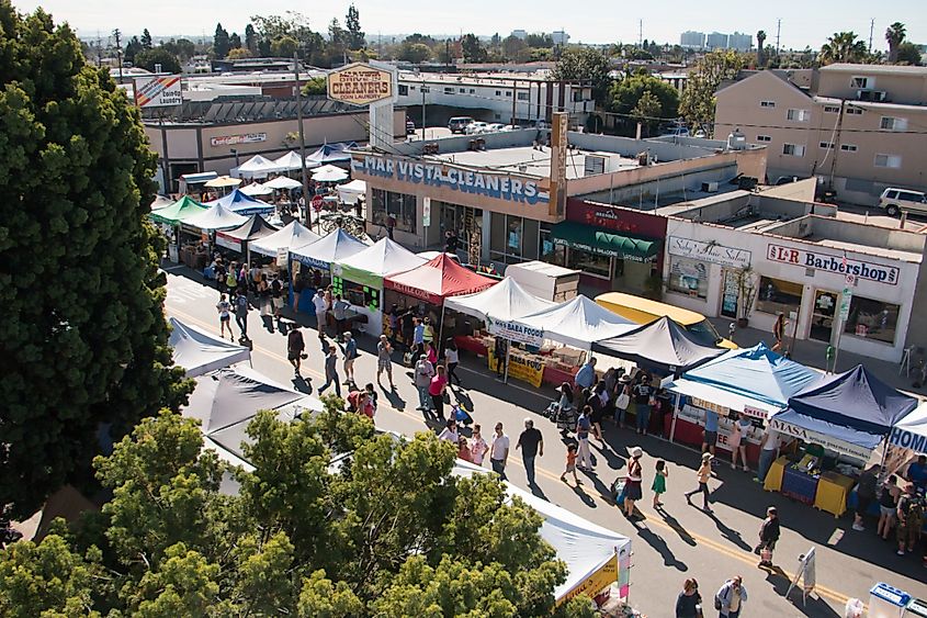 Mar Vista Farmers Market in Los Angeles, California.