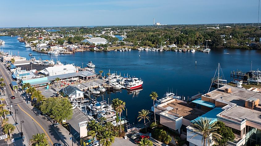 Fishing boats at Sponge Docks in Tarpon Springs, Florida.