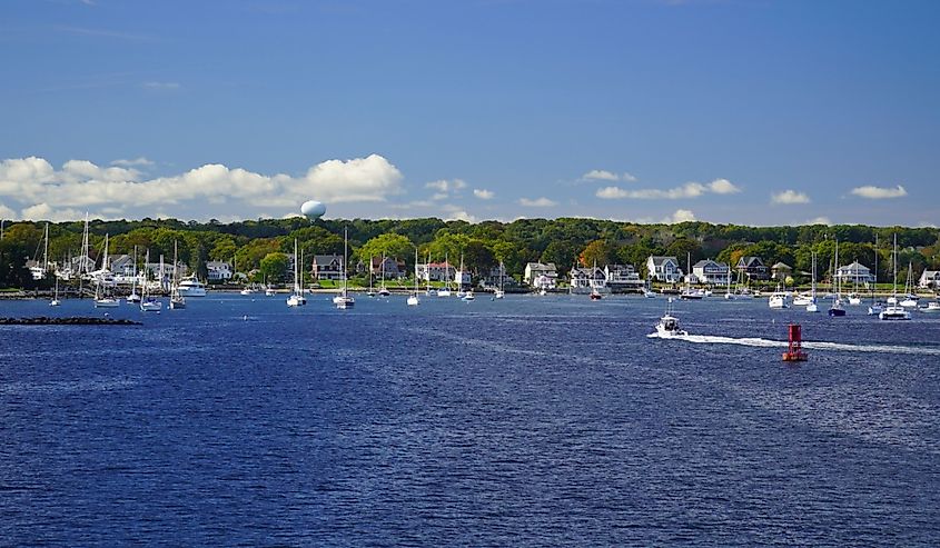 Entrance of Wickford Harbor in the Narragansett Bay