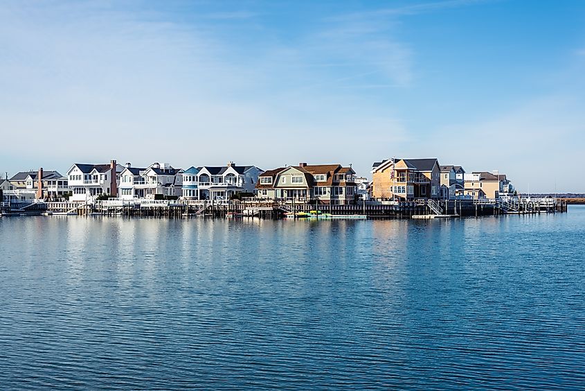 The beautiful waterfront in Stone Harbor, New Jersey