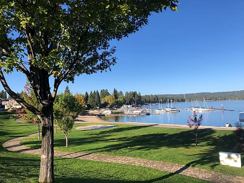 The beautiful waterfront in McCall, Idaho.