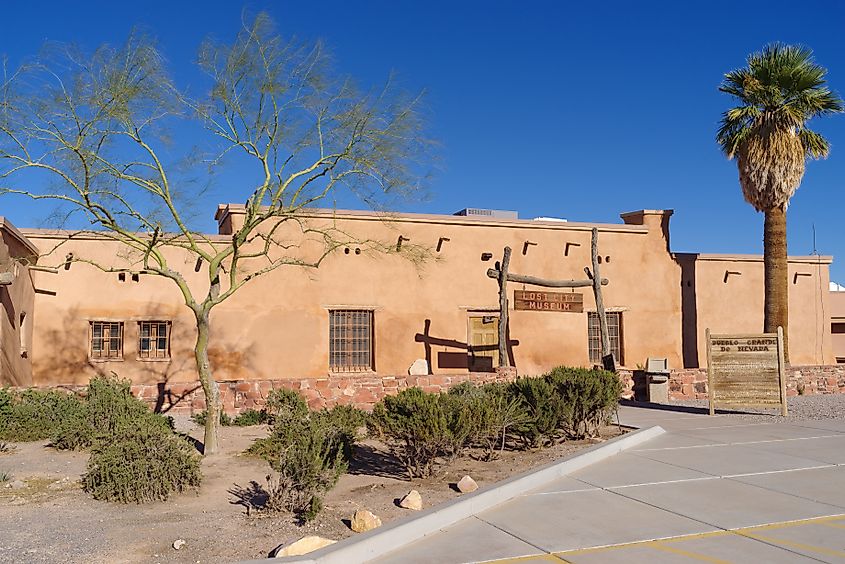 A building in the town of Overton, Nevada.