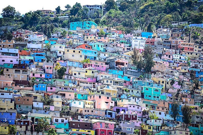 Stacked housing in Port-au-Prince, Haiti