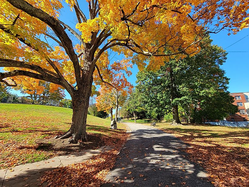 Jenks Park in Central Falls, Rhode Island.