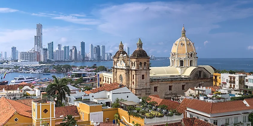 The walled old town of Cartagena, Colombia