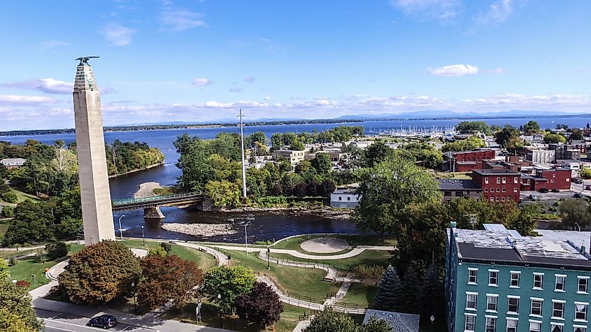 Monument in Plattsburgh, New York.