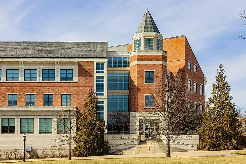 Sunny view of the Cornell Hall of University of Missouri at Columbia, MO.