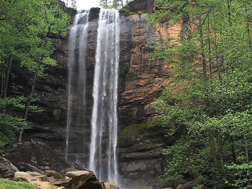 Toccoa Falls in Toccoa, Georgia