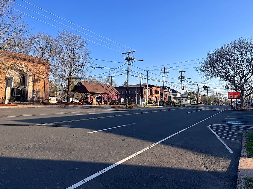 Main Street in Portland, Connecticut.