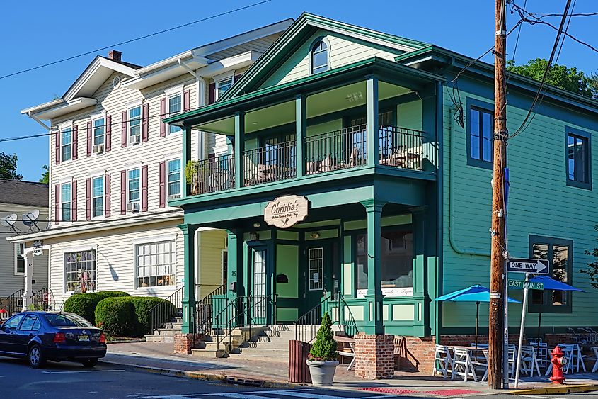 Buildings in historic downtown Clinton, New Jersey