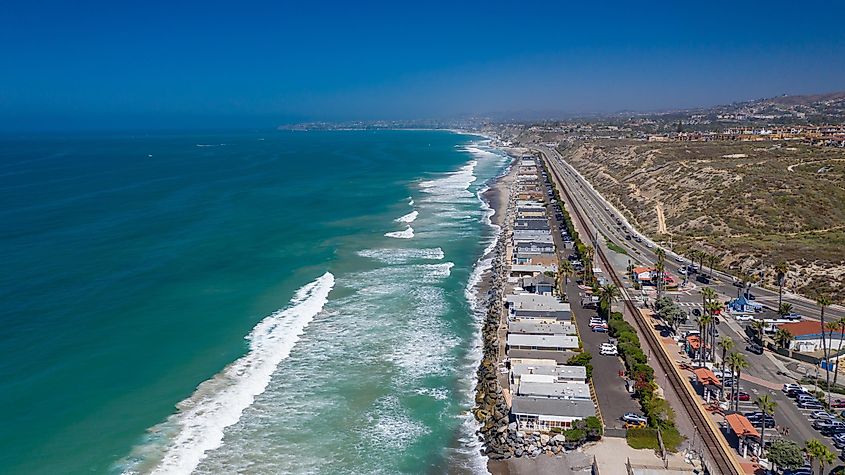 Aerial view of San Clemente, California.