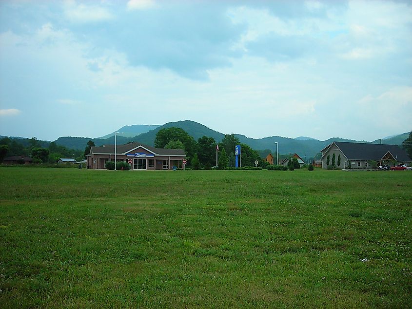 Post office in Townsend, Tennessee, is near the small community's center. 