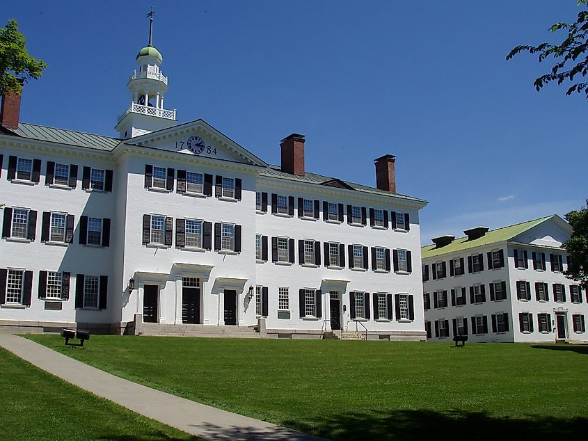 Dartmouth Hall of the Dartmouth College in Hanover, New Hampshire.