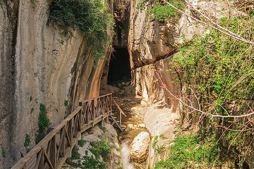 The entrance of the Titus Tunnels