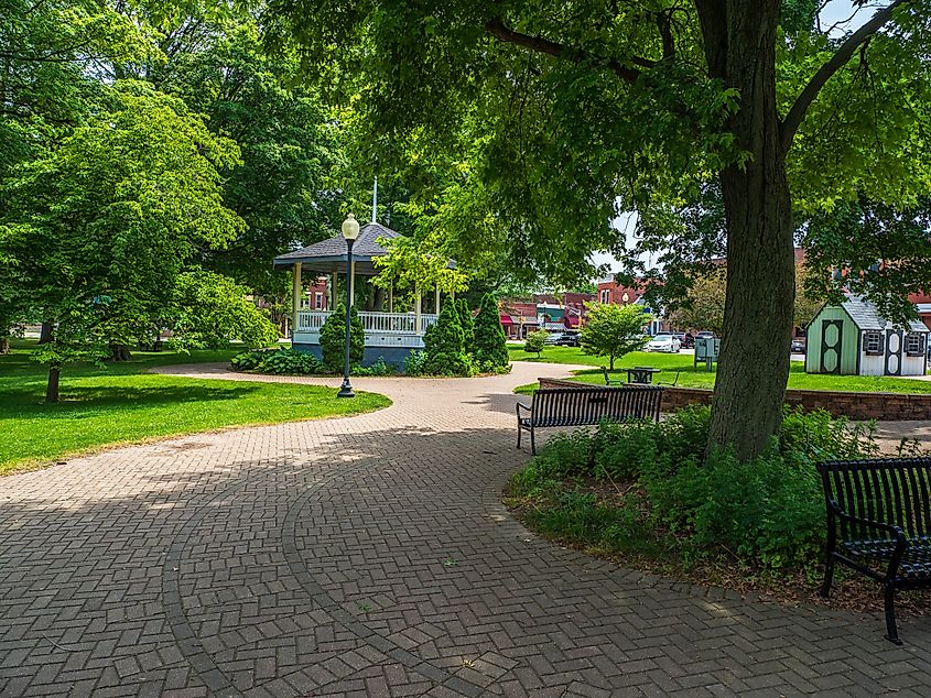 The center of downtown Chesterton, Indiana.