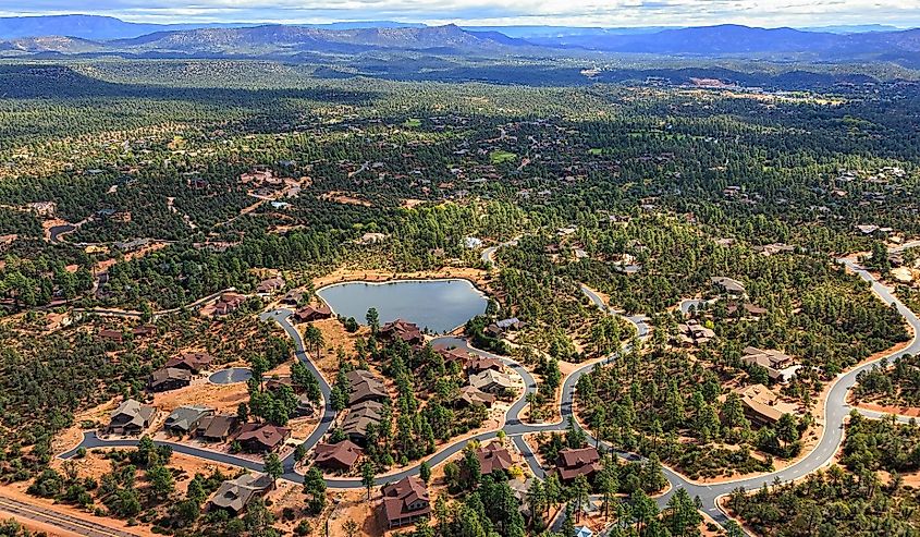 View of the Mogollon Rim from Payson, Arizona.