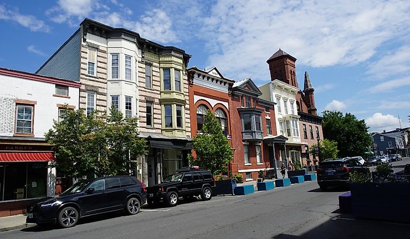 Warren Street in downtown Hudson, New York.