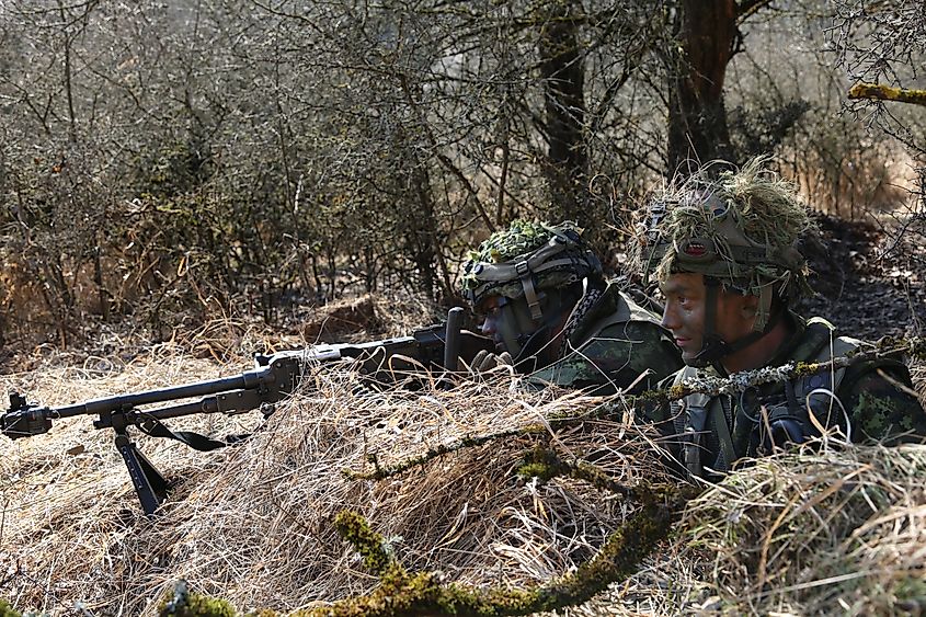 A Canadian infantry group during NATO training. Image from the Public Domain via US Army.